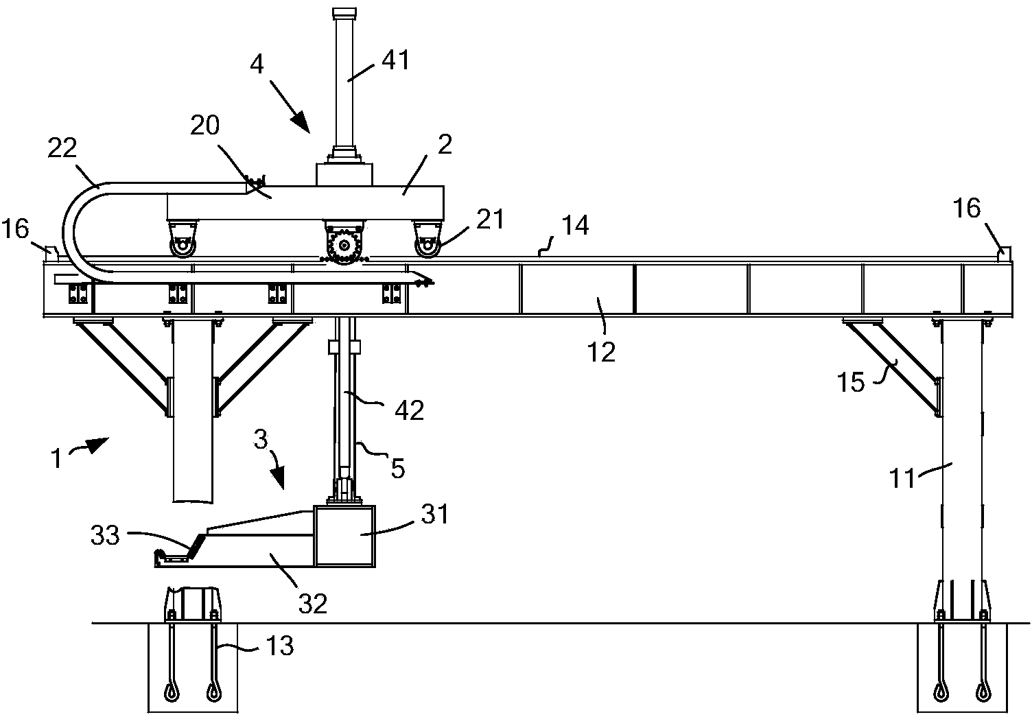 Device used for automatically carrying aluminum section bars