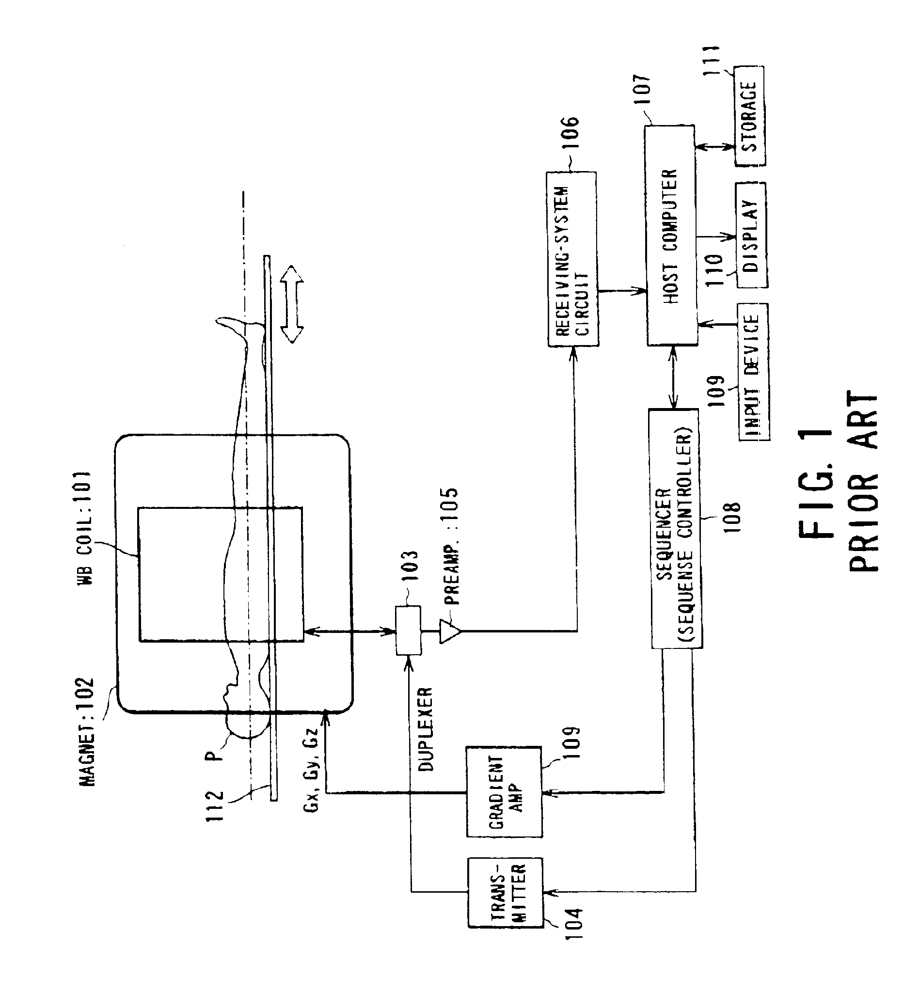 Magnetic resonance imaging involving movement of patient's couch