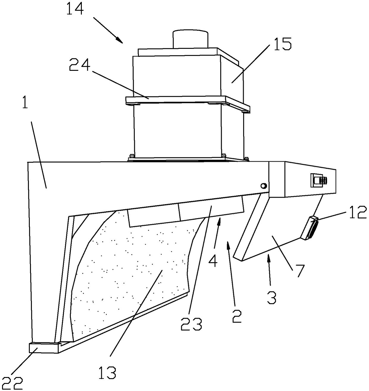 High-efficiency self-cleaning type range hood and manufacturing method thereof