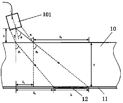 Air coupling ultrasound-based ballastless track plate detection device