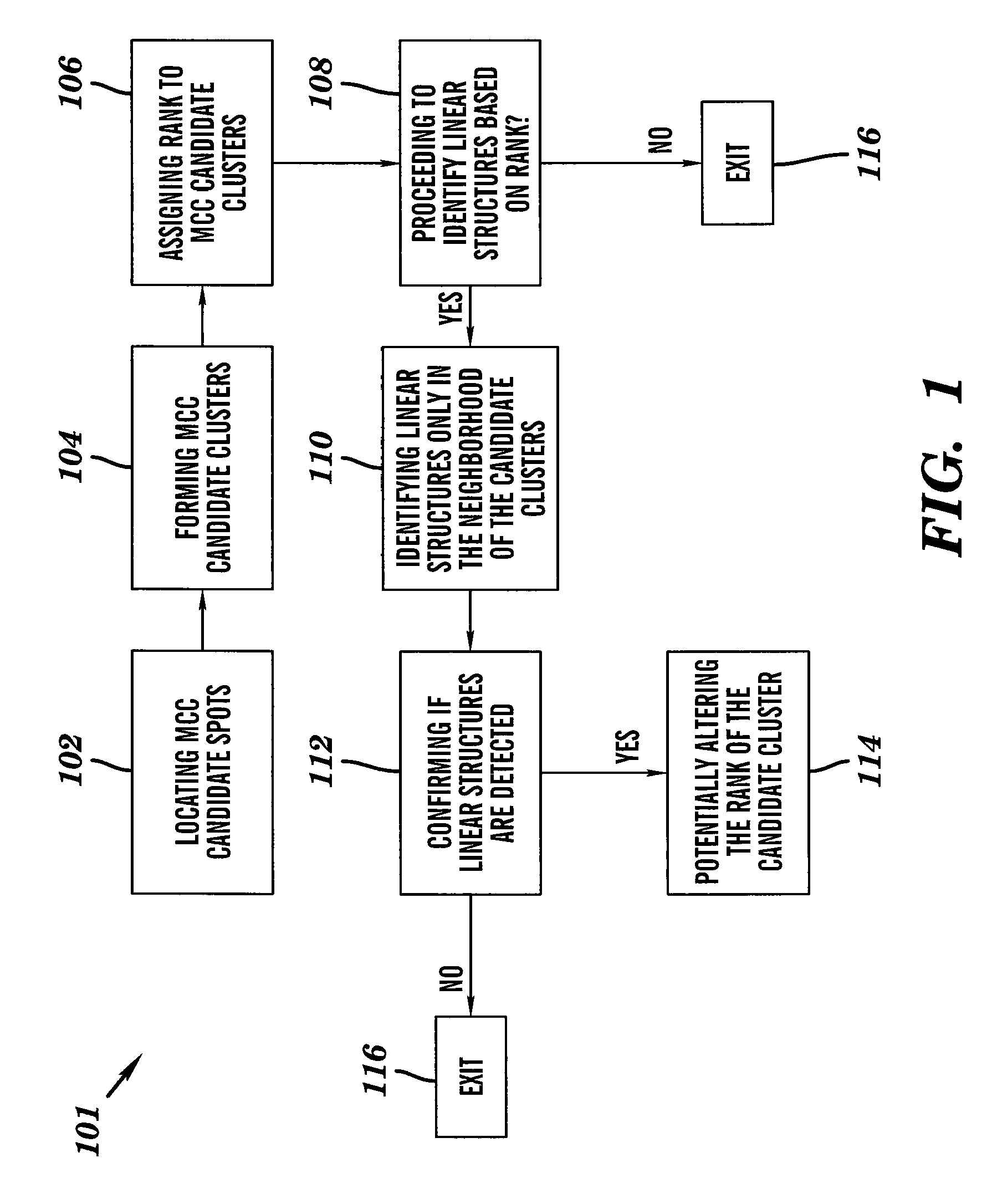 Line structure detection and analysis for mammography CAD