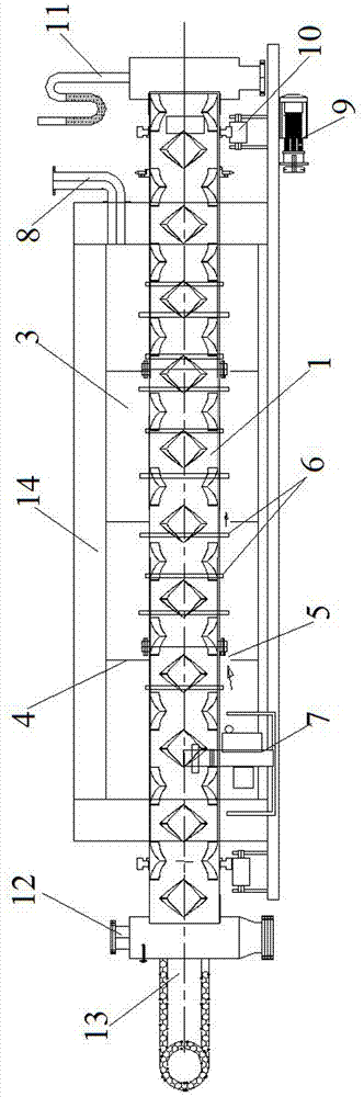 Multi-chamber rotational-flow stepped high-efficiency heat exchanging system of rotary pyrolyzing furnace