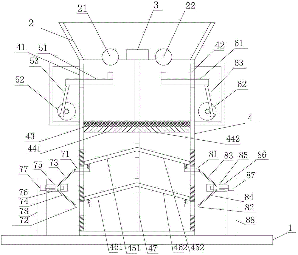 Corn-grain grading screening device with good screening effect