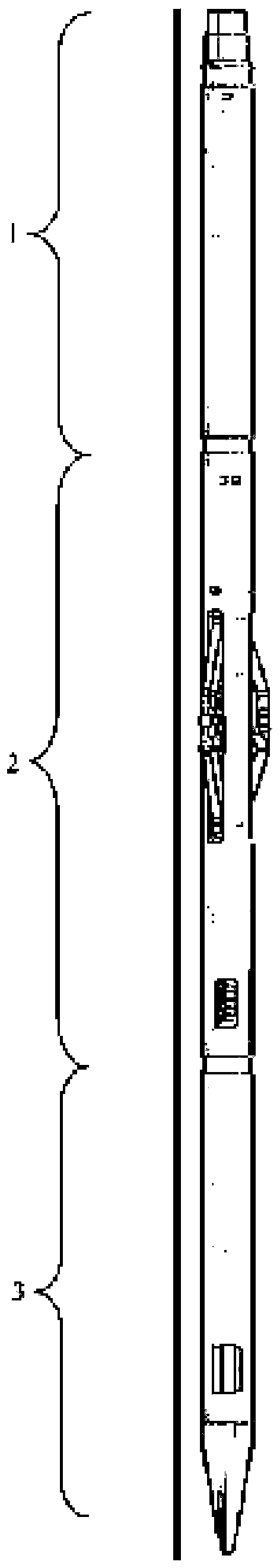 Pushing-leaning type three-arm temperature logging instrument