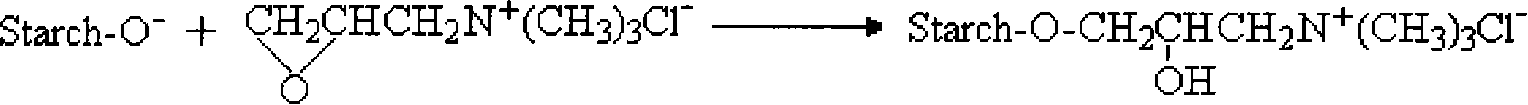 Method for synthesizing cationic starch