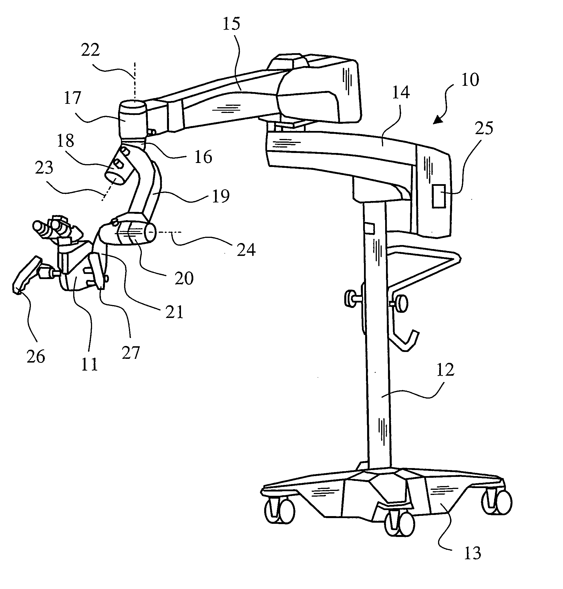 Carrier system for a medical apparatus