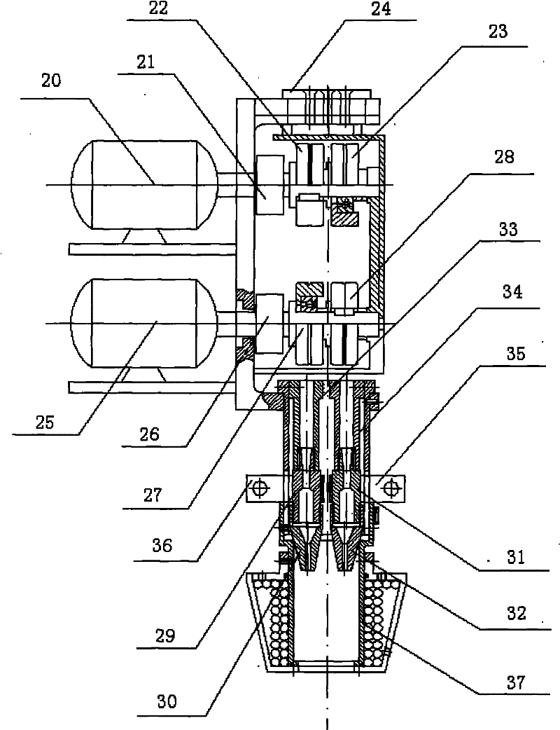 Electromagnetic direct-drive high-speed three-wire magnetic-field compound flux copper-gasket submerged arc welding device and method thereof