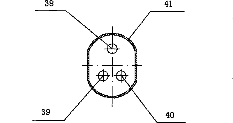 Electromagnetic direct-drive high-speed three-wire magnetic-field compound flux copper-gasket submerged arc welding device and method thereof