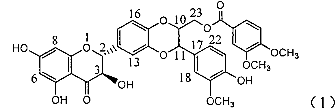 Application of benzoyl silibinin for preparing medicaments for treating viral hepatitis B