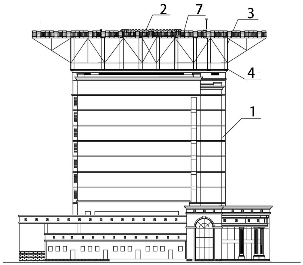 A craft-type omnidirectional beacon reflection net on the roof of a building and its construction method