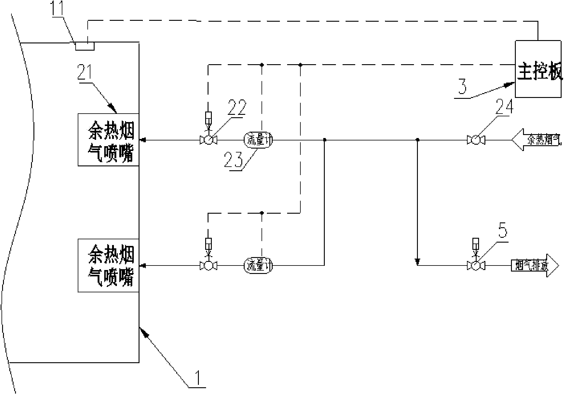 System for performing hydrochloric acid waste fluid spray roasting through industrial waste heat and control method