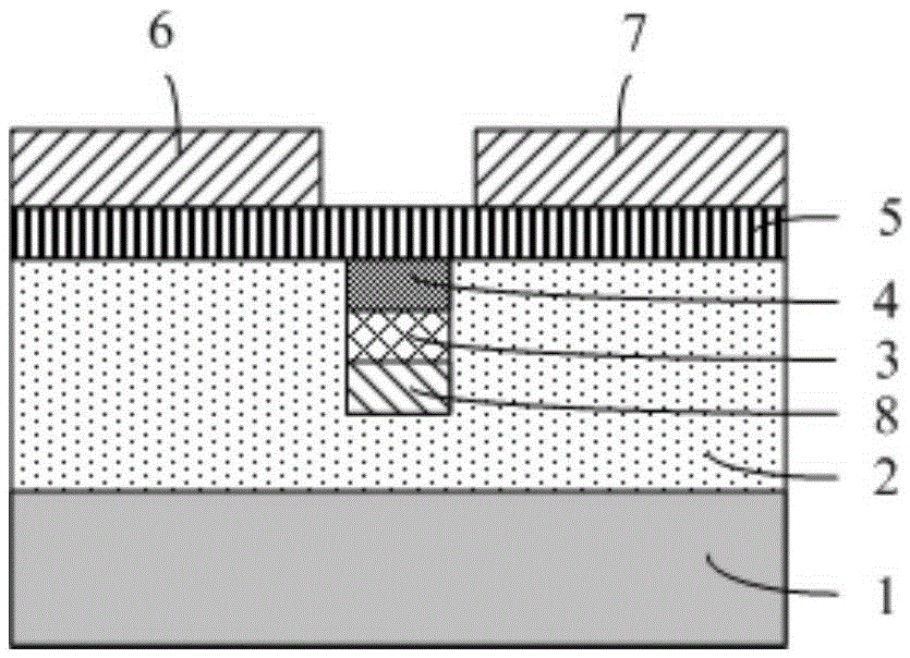 Silicon gate graphene/black phosphorus transistor and preparation method