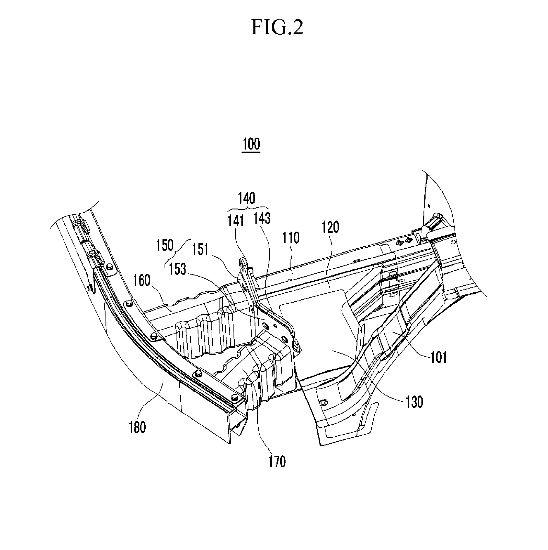 Bumper assembly for vehicle