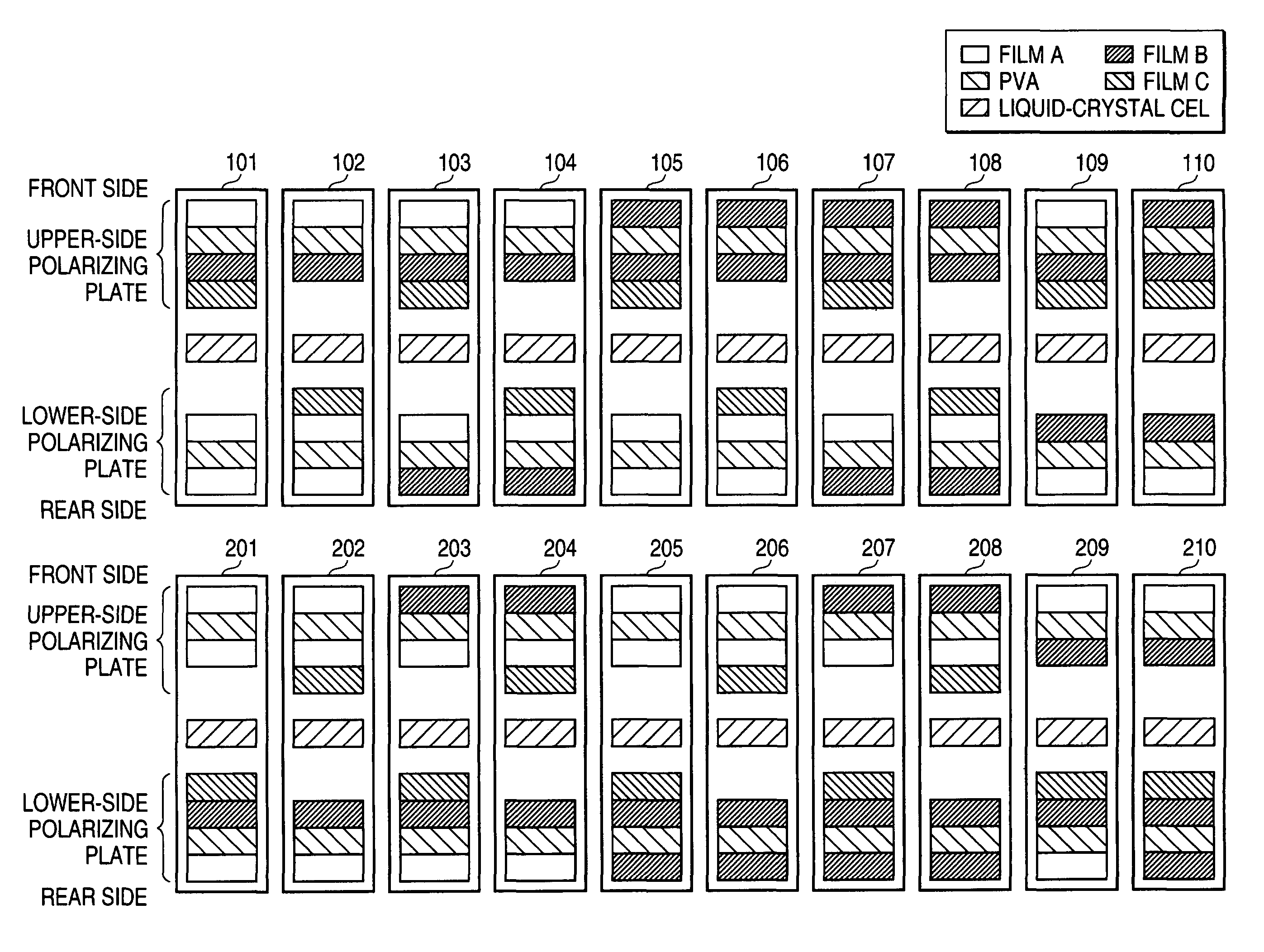 Optically compensatory film, polarizing plate and liquid-crystal display