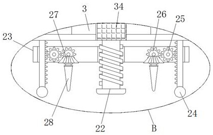 Civil engineering dust removing and sweeping device with construction waste crushing function