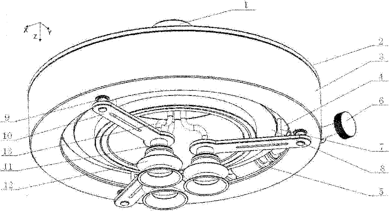 Adjustable vacuum sucker device for assembling and adjusting lens of photoetching machine