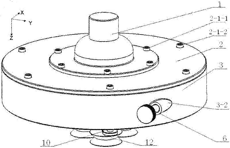 Adjustable vacuum sucker device for assembling and adjusting lens of photoetching machine