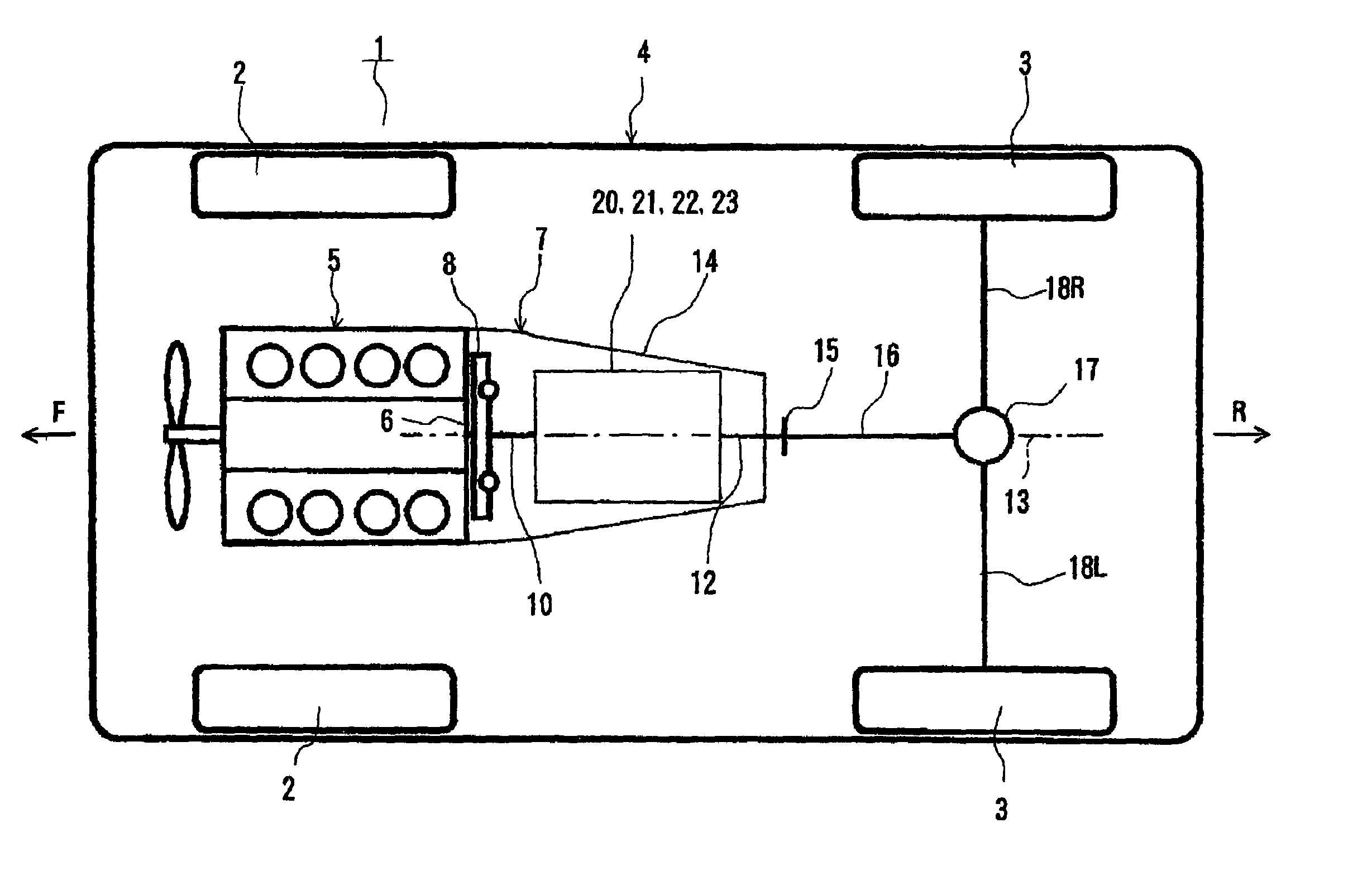 Hybrid driving unit and vehicle carrying the same