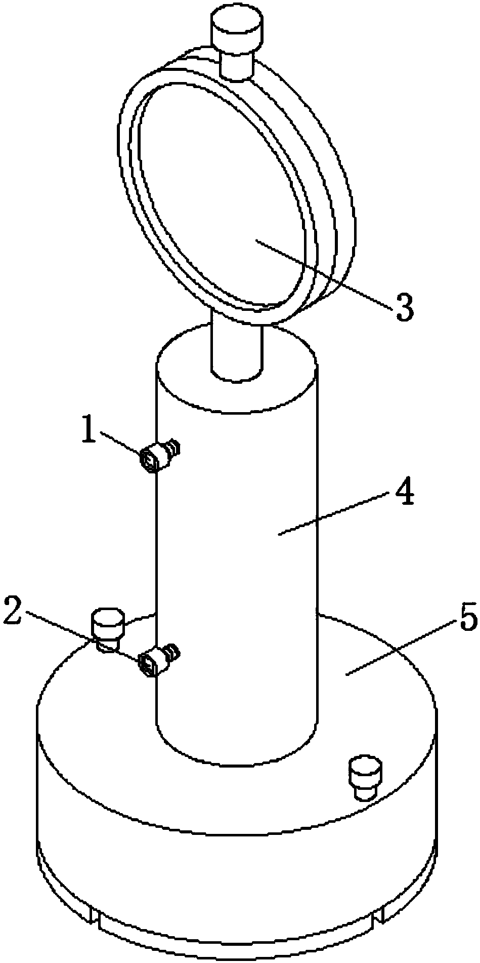 Testing device for testing depths of inner and outer bevel faces, and detecting method