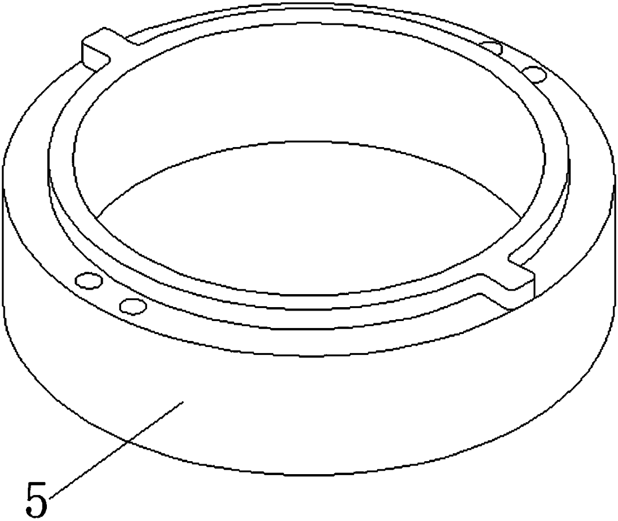 Testing device for testing depths of inner and outer bevel faces, and detecting method