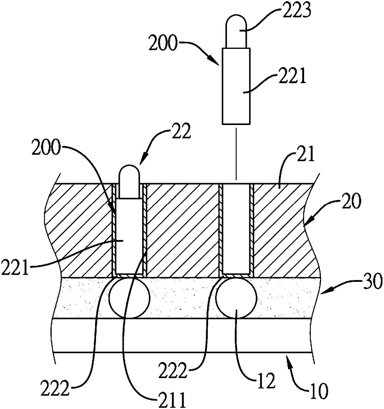 Circuit rotating plate integrating thin film circuit board and spring needle