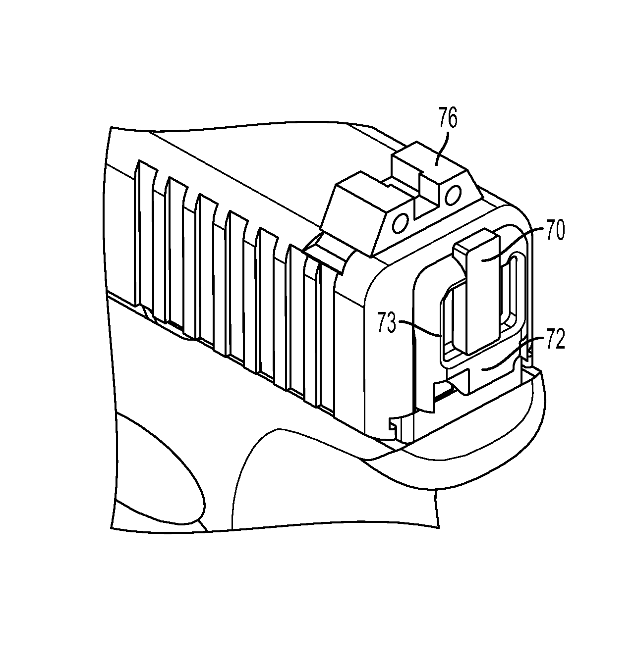 Modular sight system, back plate receptacle and interchangeable devices for guns