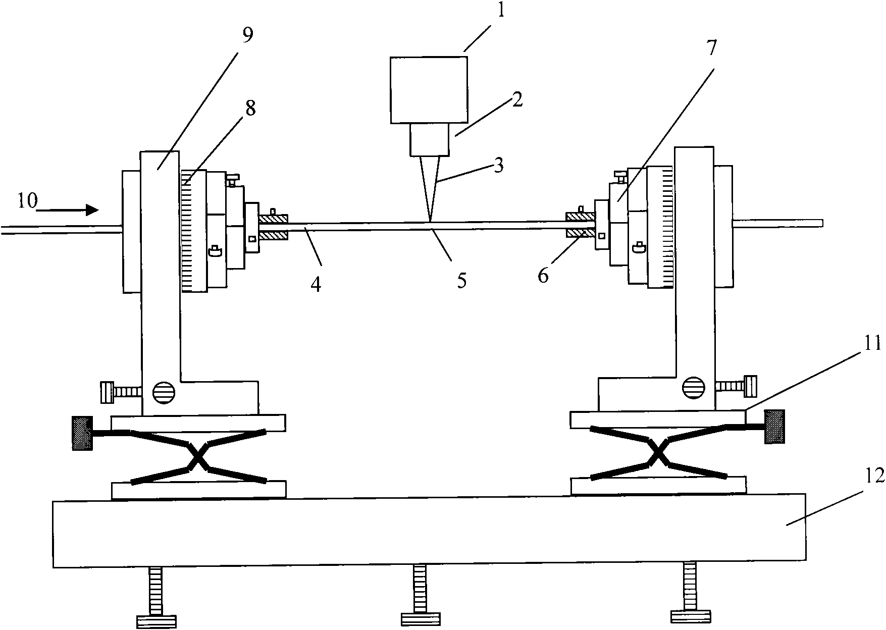 Method for manufacturing multi-core long-period fiber gratings and fiber rotation positioning device