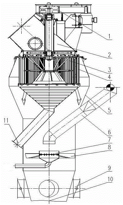 Rotor type powder concentrator