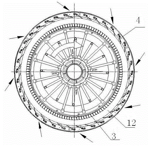 Rotor type powder concentrator