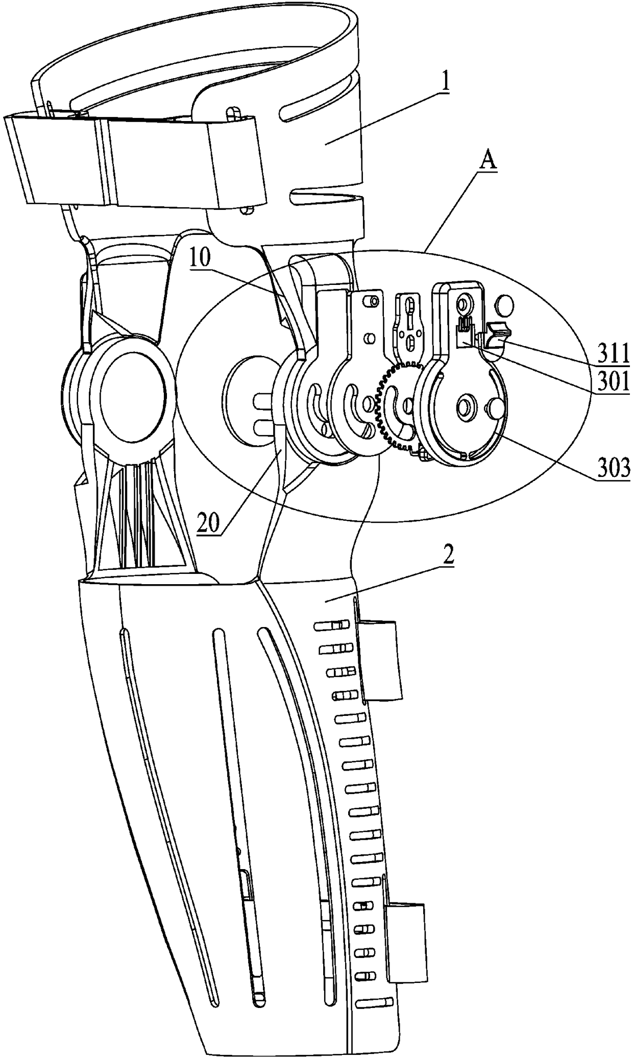 Knee joint cruciate ligament brace and production method thereof