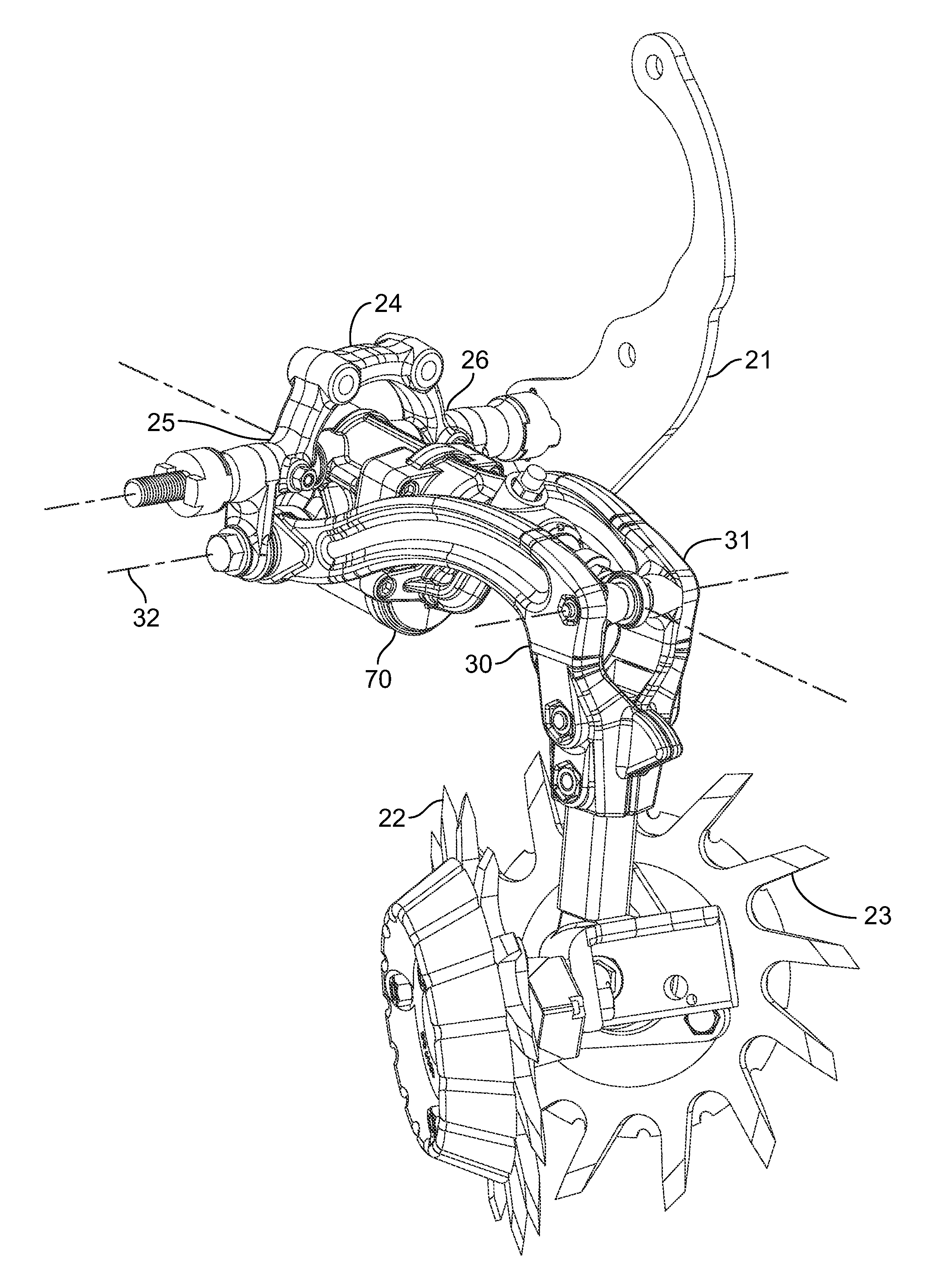 Agricultural implement with automatic down pressure control