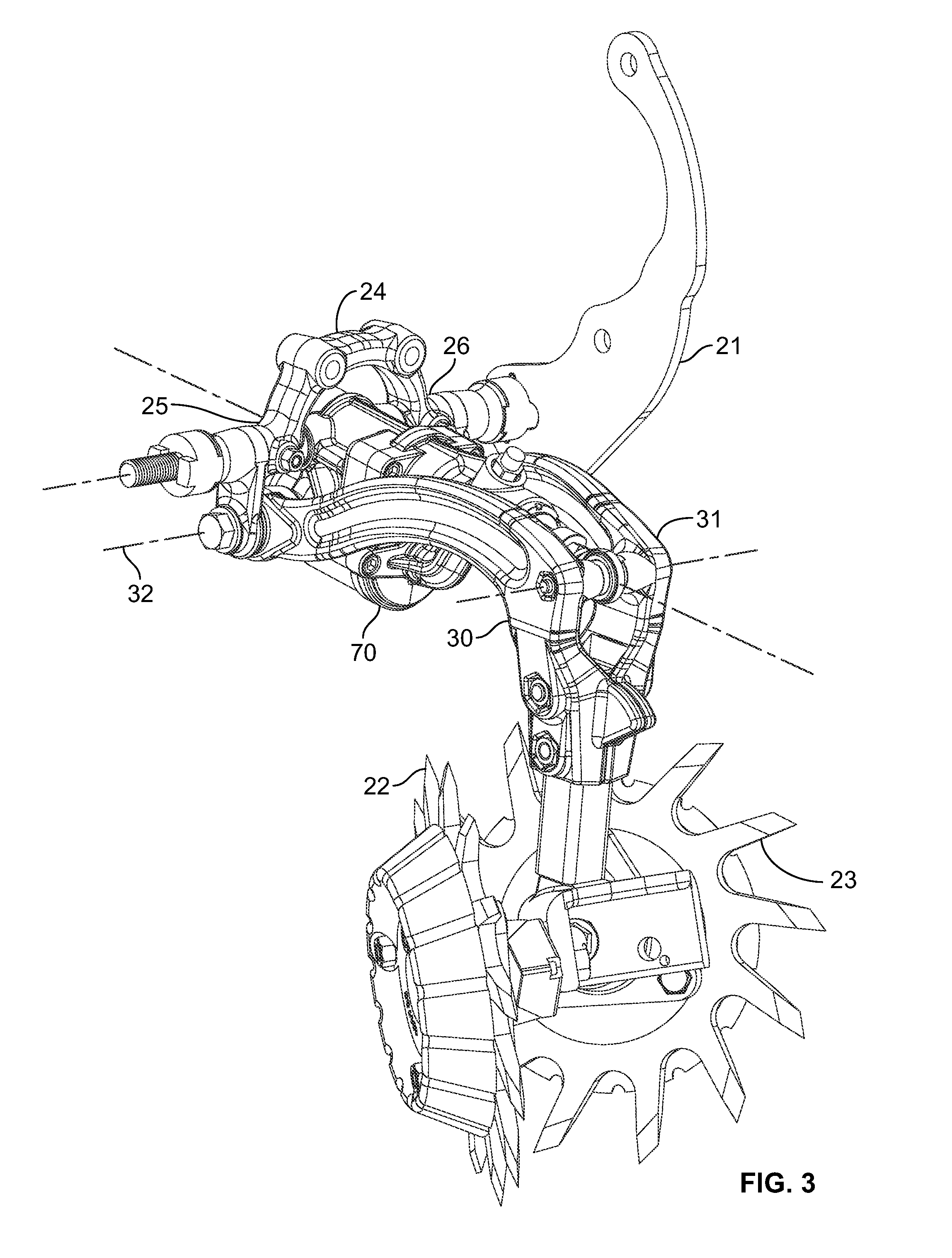 Agricultural implement with automatic down pressure control