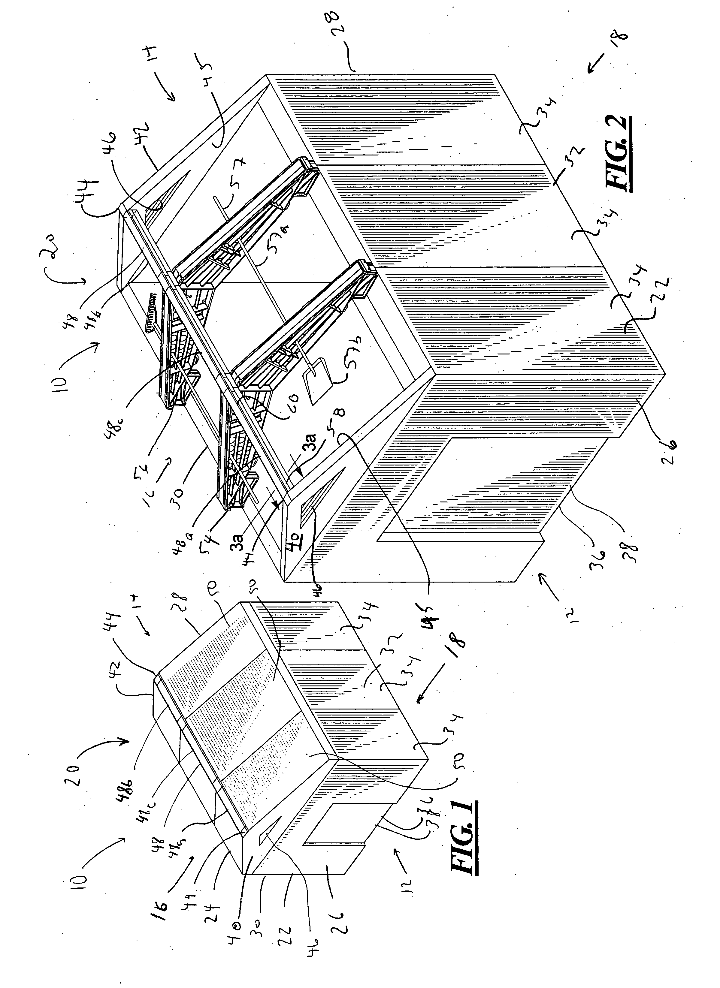 Shed roof truss adapted for storing long handle tools