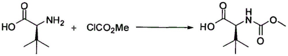 Preparation method of N-methoxycarbonyl-L-tert-leucine