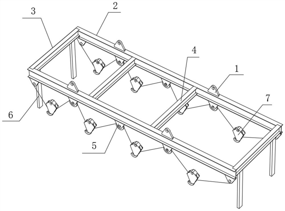 Laminated plate lifting appliance and steel beam