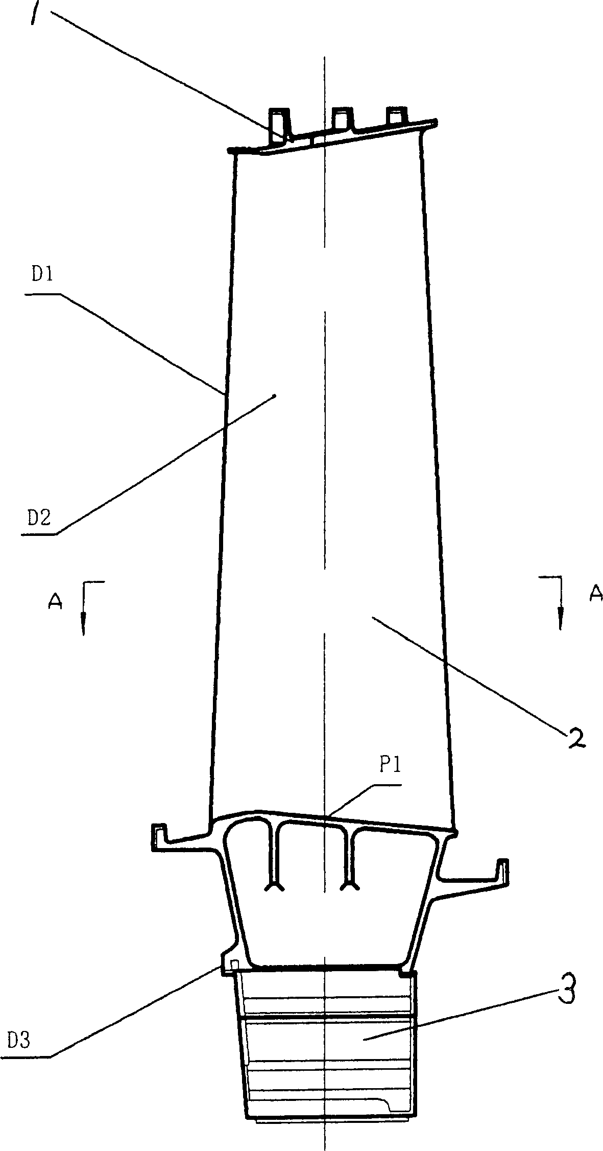 Six point positioning base line transfer method for refine casting blade