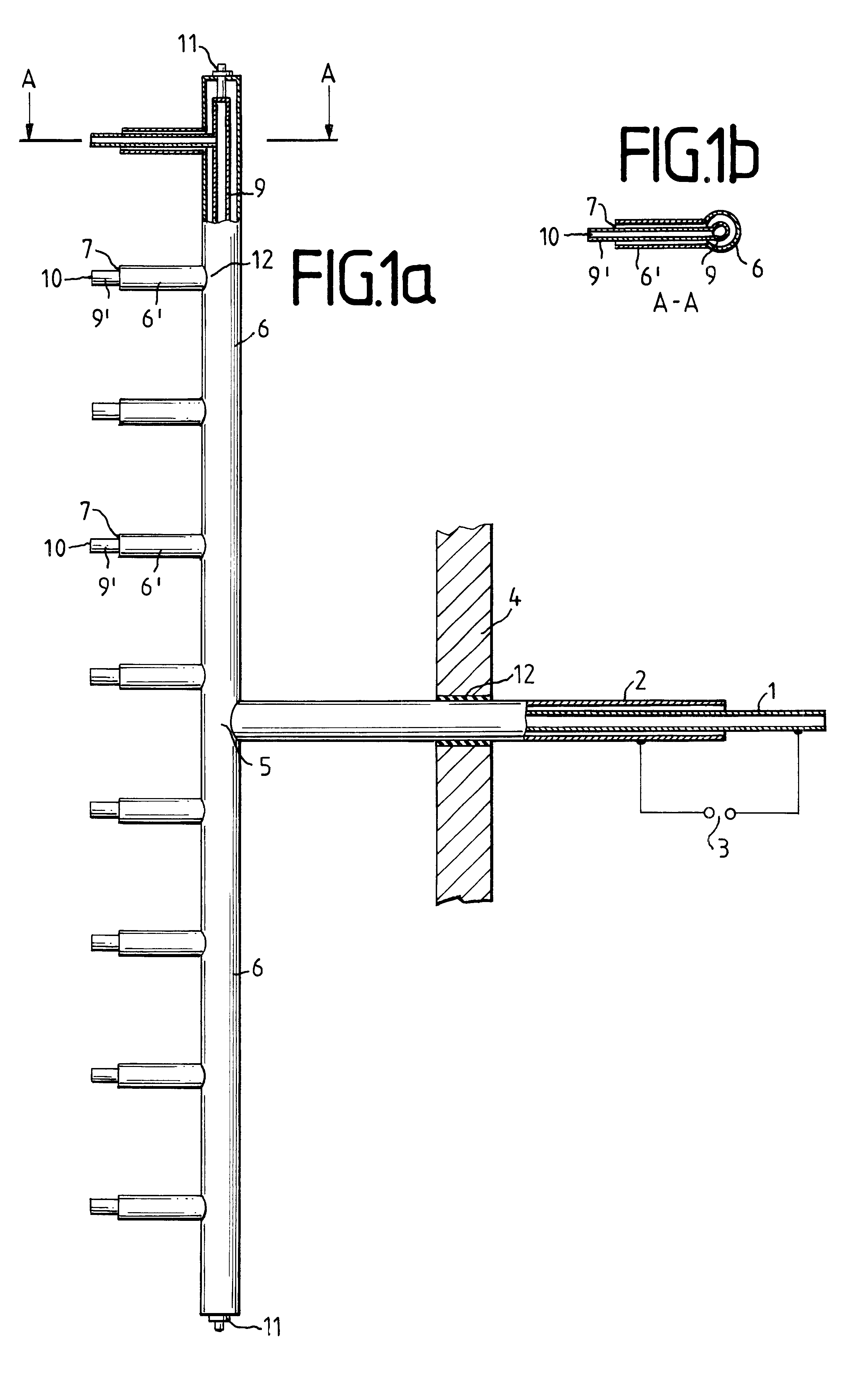 Method for transporting at least one vaporous substance through the wall of a vacuum chamber and into the vacuum chamber and a device for executing and utilizing the method