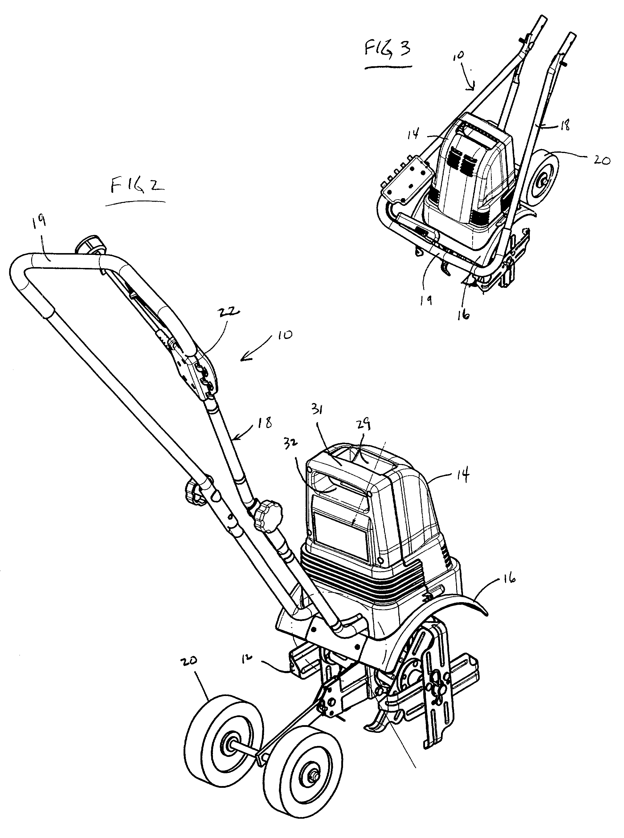 Electric garden tiller