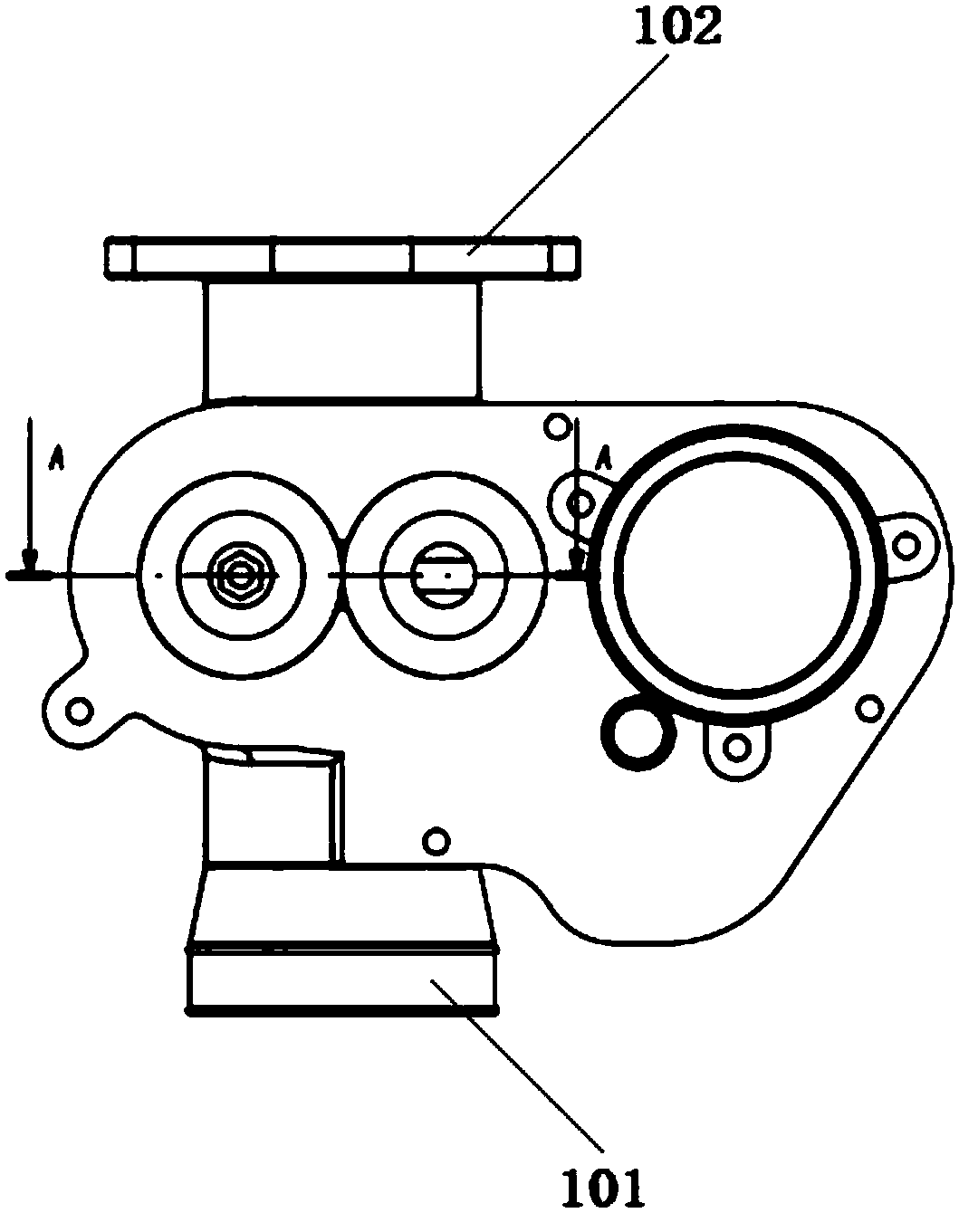 Double-roller valve body adjusting type electronic throttle valve