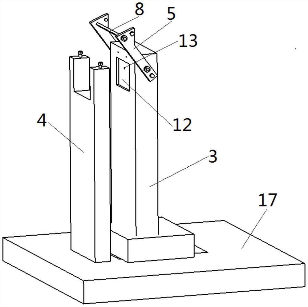 An engine hood man-machine verification bench