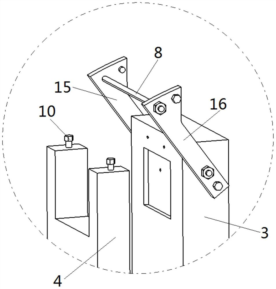 An engine hood man-machine verification bench