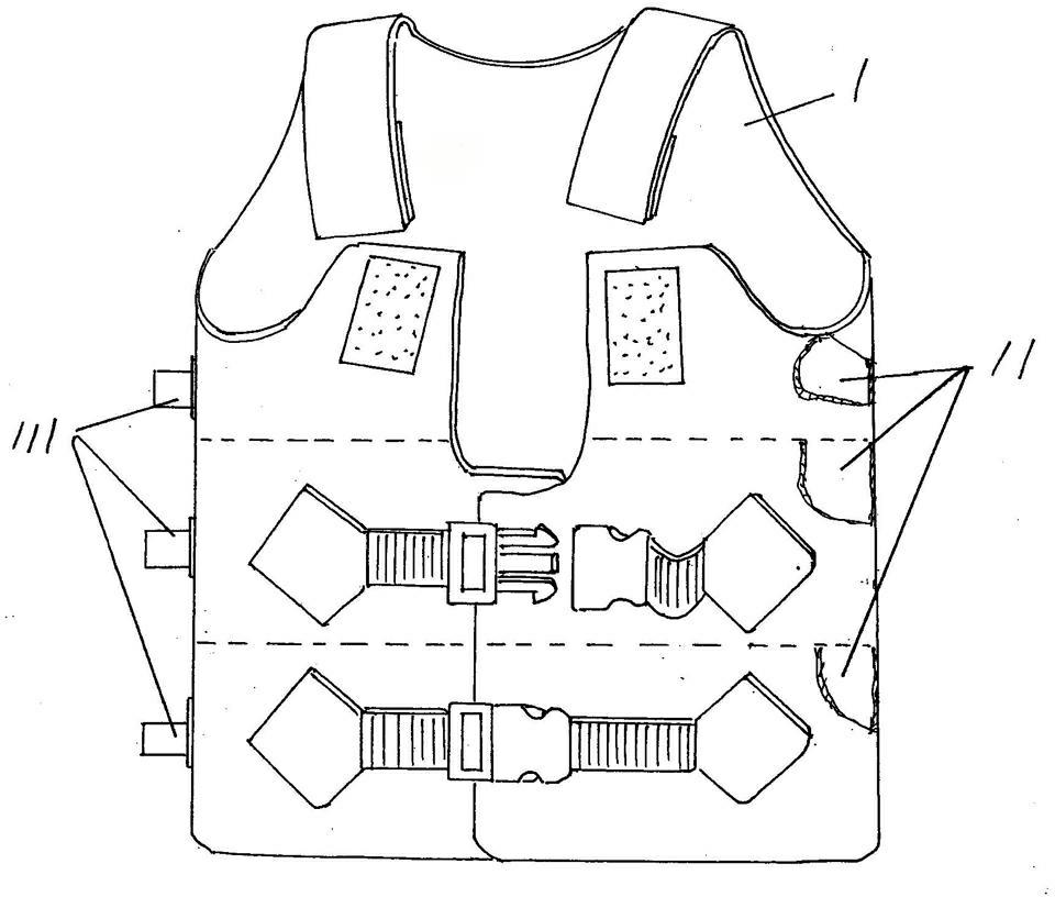 Wearing device for pneumatic expectoration device