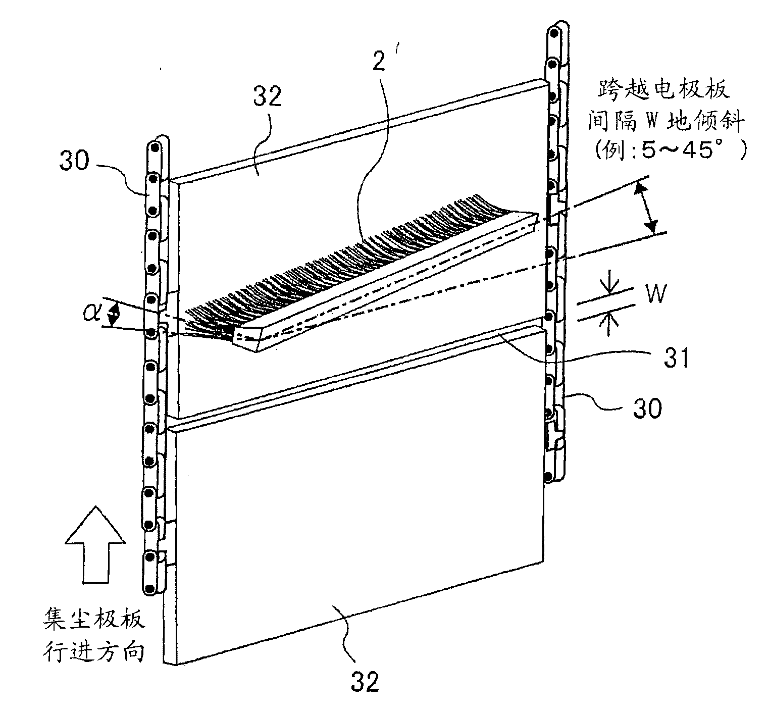 Electric precipitation device and scraping device