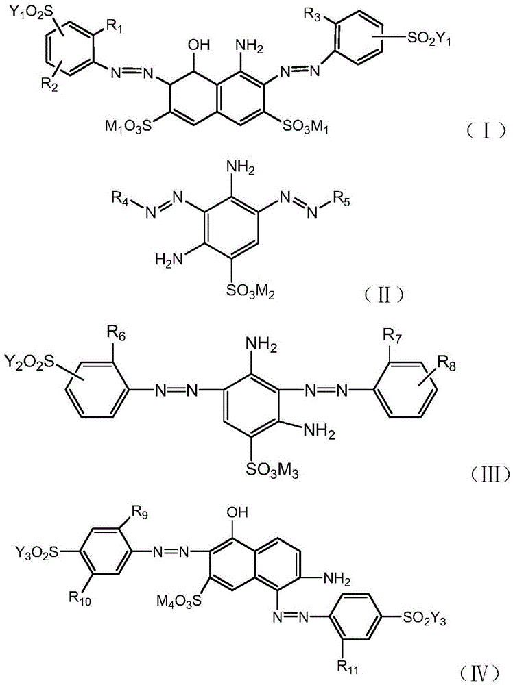 Reactive black dye composition and dye product