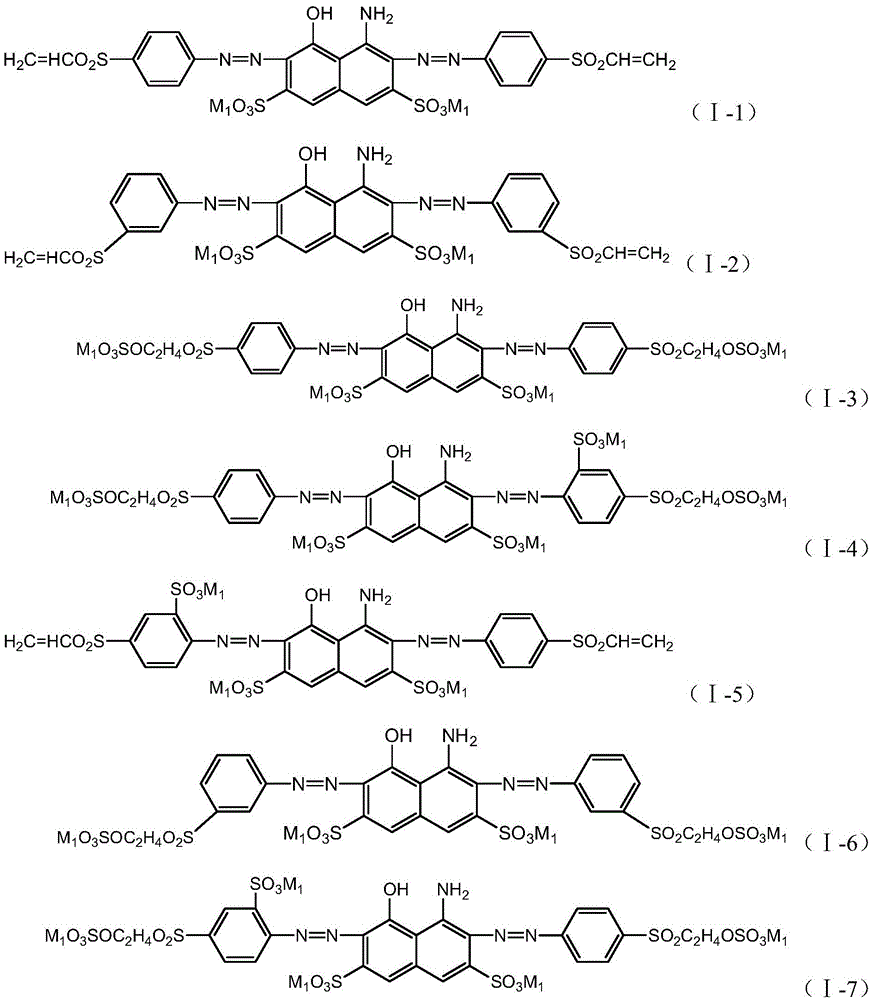 Reactive black dye composition and dye product