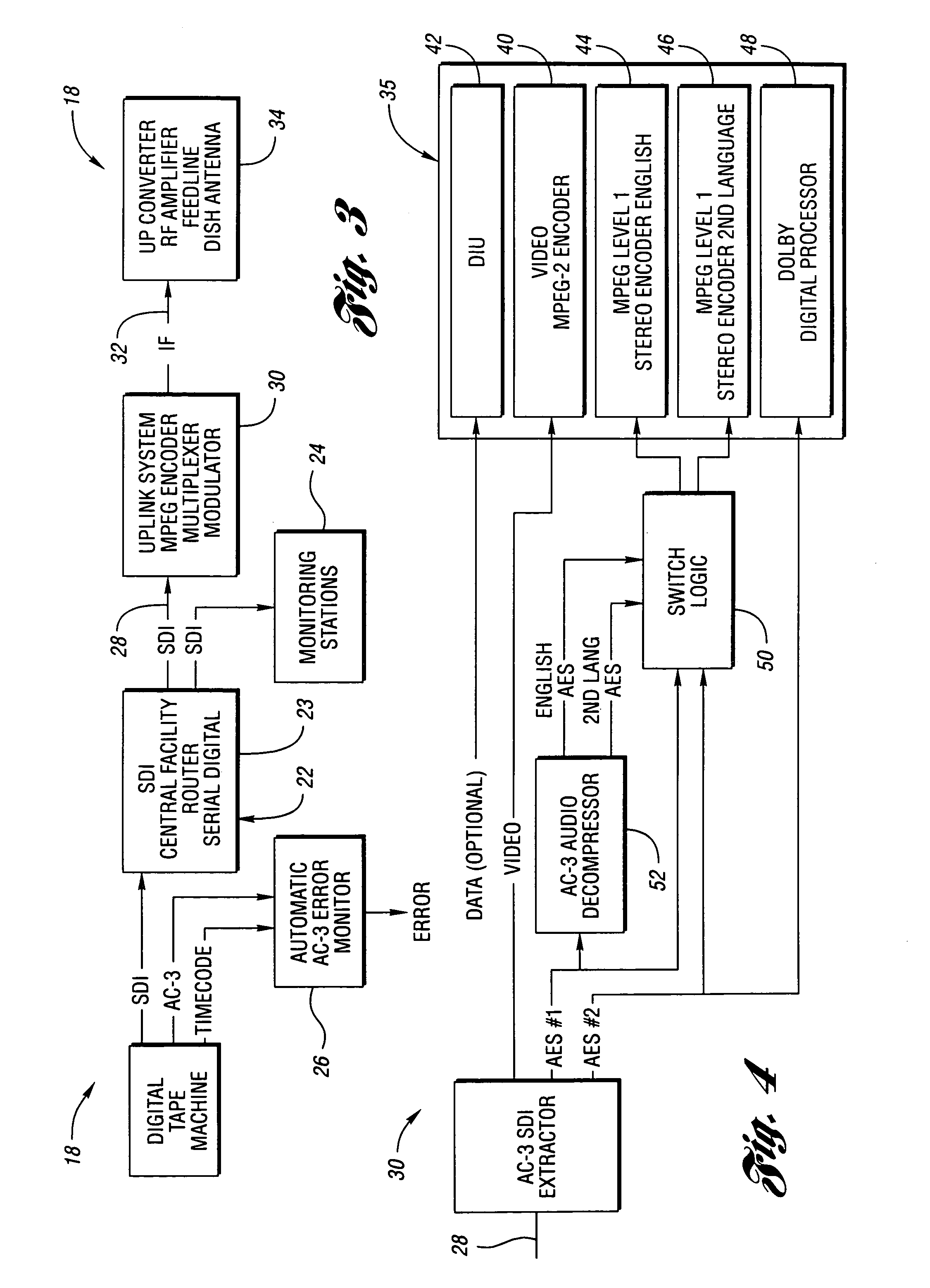 Delivery and transmission of dolby digital AC-3 over television broadcast