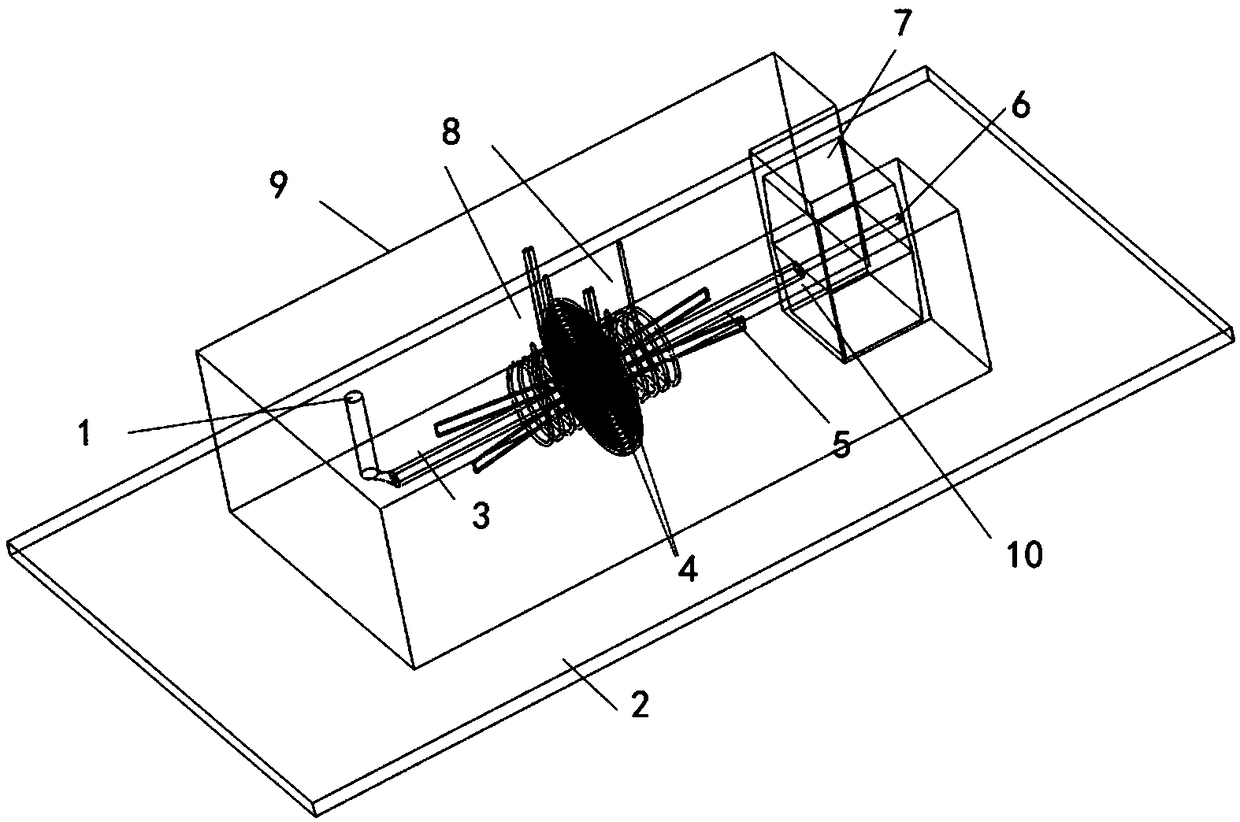 High-sensitivity hydraulic oil liquid detection device and manufacturing method thereof