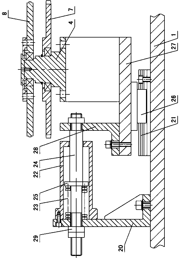 Revolution and rotation chain tensioning type full-automatic bottle blowing machine