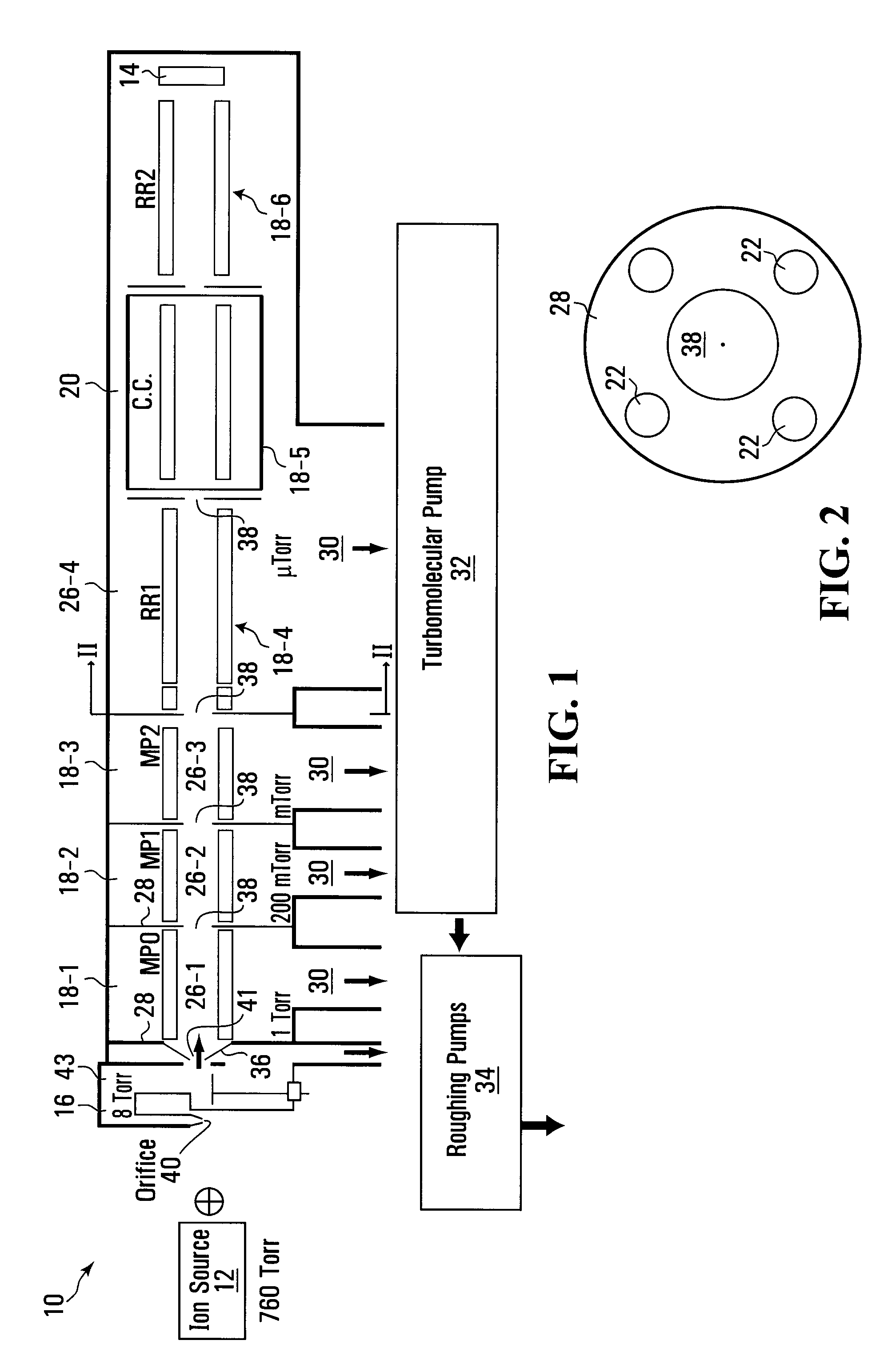 Multi-pressure stage mass spectrometer and methods