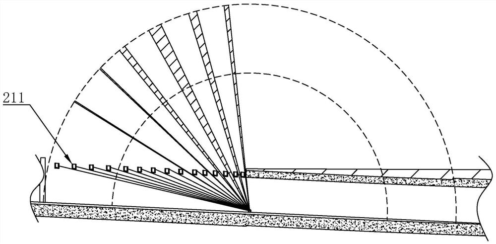 Acoustic and light gradient structure at the entrance of the tunnel